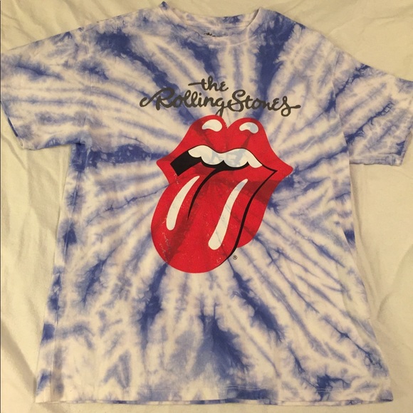 rolling stones red white and blue shirt